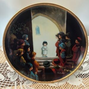 ✝️Precious Moments "Jesus in the Temple" Collector Plate - 1992 Limited Edition